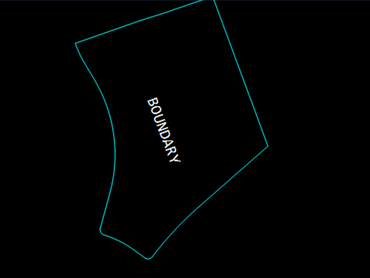 Acheck drawing a closed parcel boundary inside AutoCAD